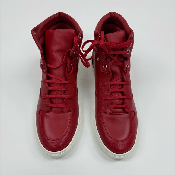 Balenciaga Red High-Top Sneakers - Picture 2 of 6